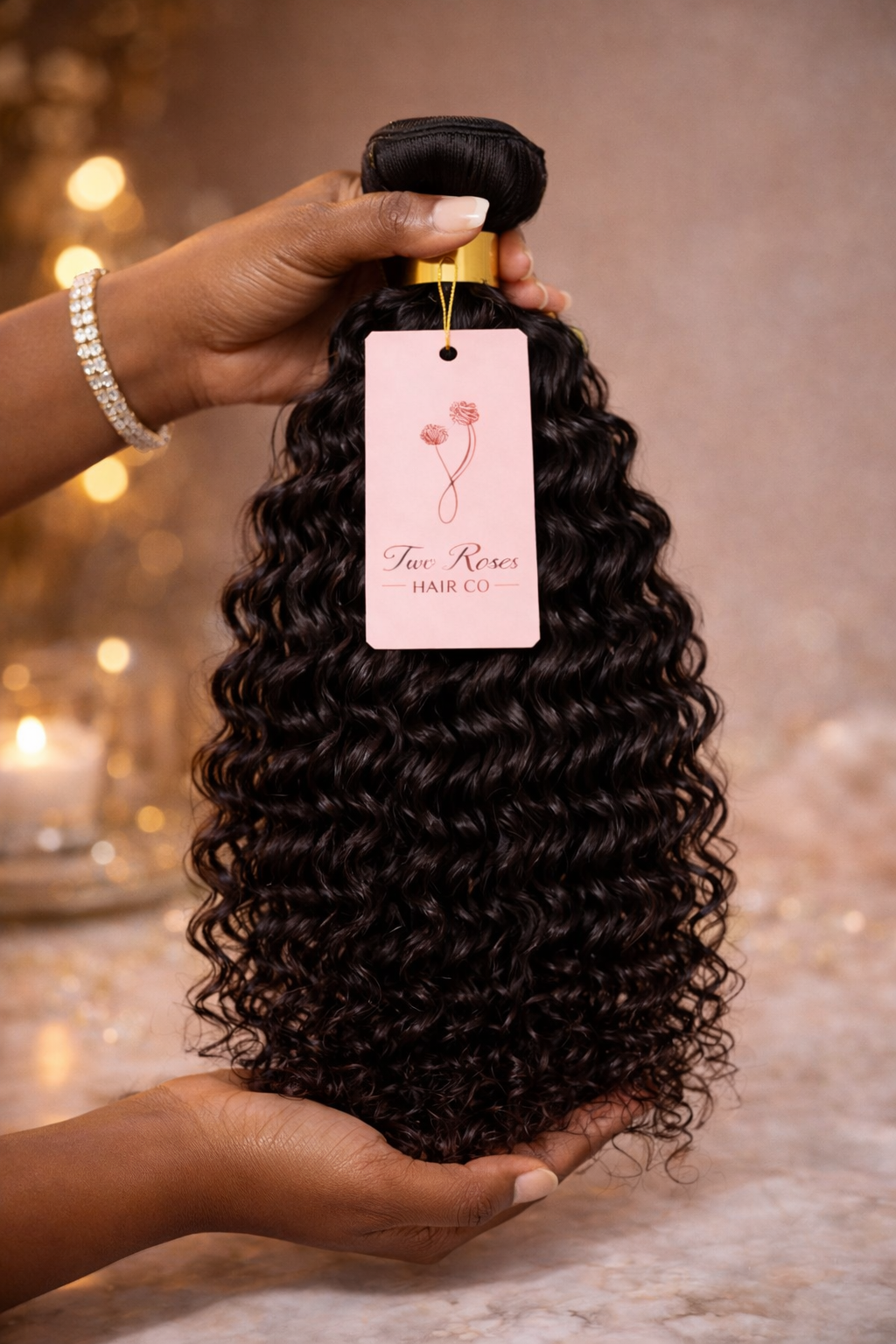 Two Roses Deep Wave Hair Bundles — bold curls and volume
Full deep wave hair bundles with natural bounce
Double drawn deep wave hair bundles with thick ends
Premium deep wave human hair extensions in natural black