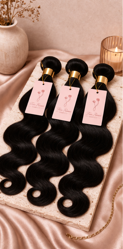 “Two Roses Hair Co. premium 22 inch body wave bundles”