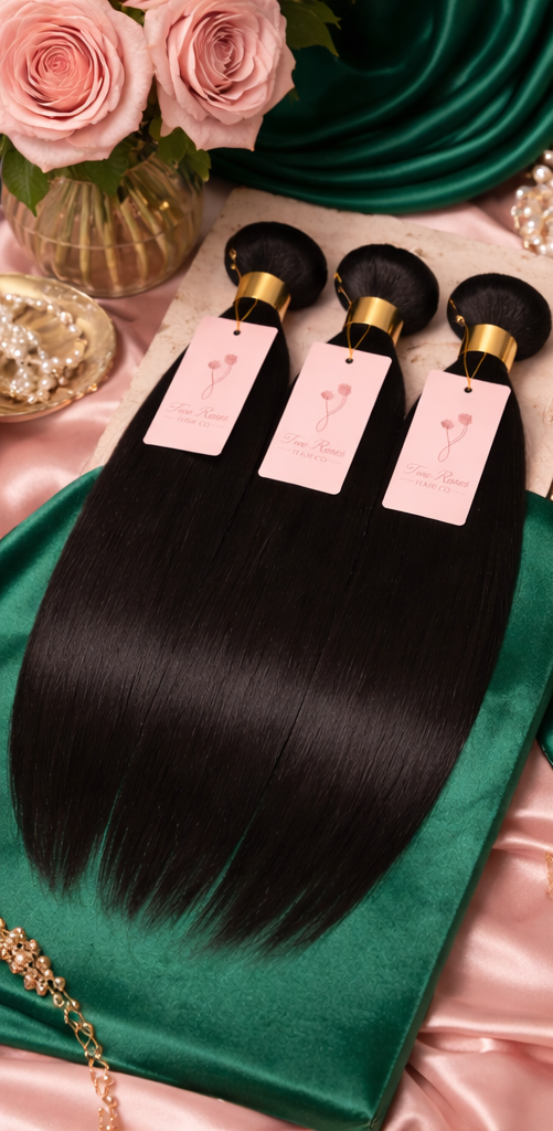 Two Roses Straight Hair Bundles — sleek, silky 100% virgin hair
“human hair”
“virgin hair”
“hair bundles”
“hair extensions”